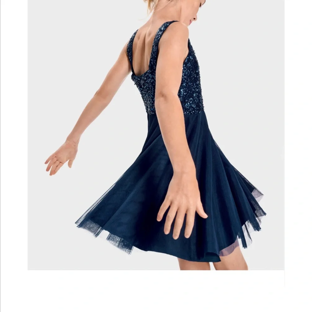 The Children’s Place Girls Size 10 Navy Sequin Tulle Party Dress NWT